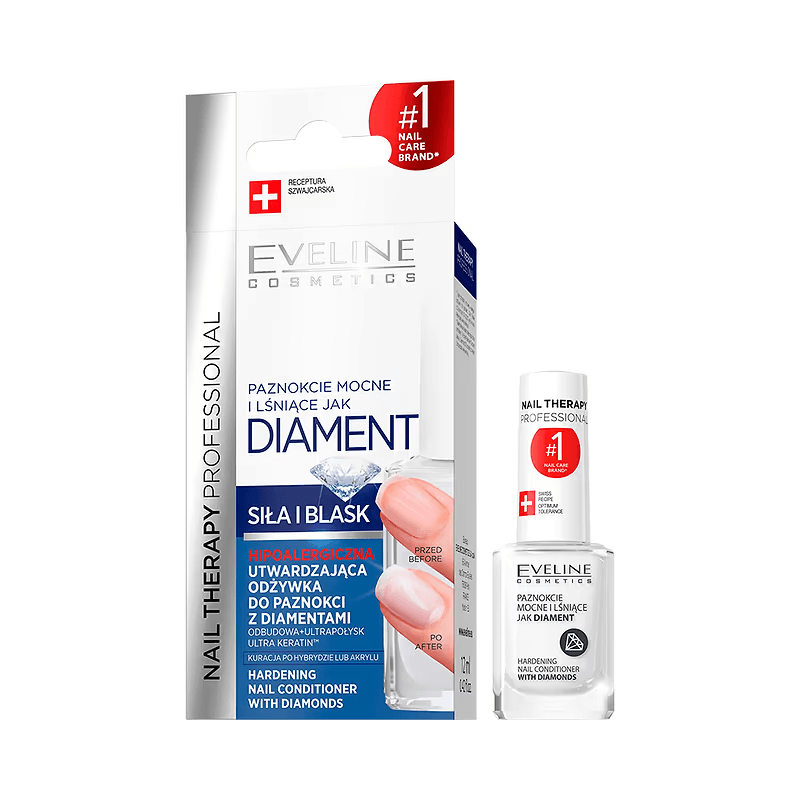 Tratament pentru întărirea unghiilor Nail Therapy Professional Diamond, 12 ml, Eveline Cosmetics