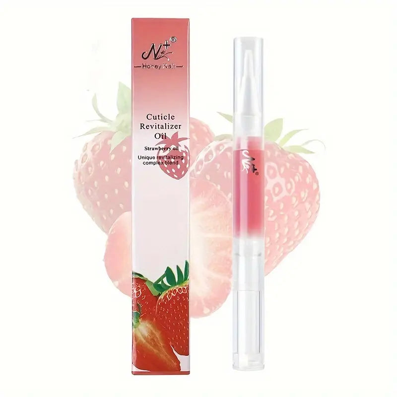 Ulei pentru unghii și cuticule format stilou, aromă de căpșuni, 3 ml, Honey Nail