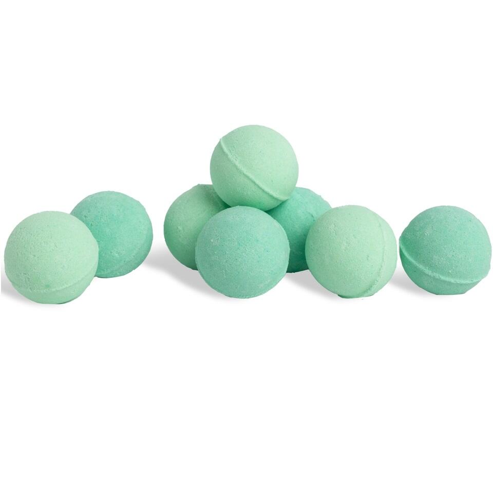 Set 8 bile efervescente de baie Crush, culoarea verde, 8 x 15 gr, Martinelia