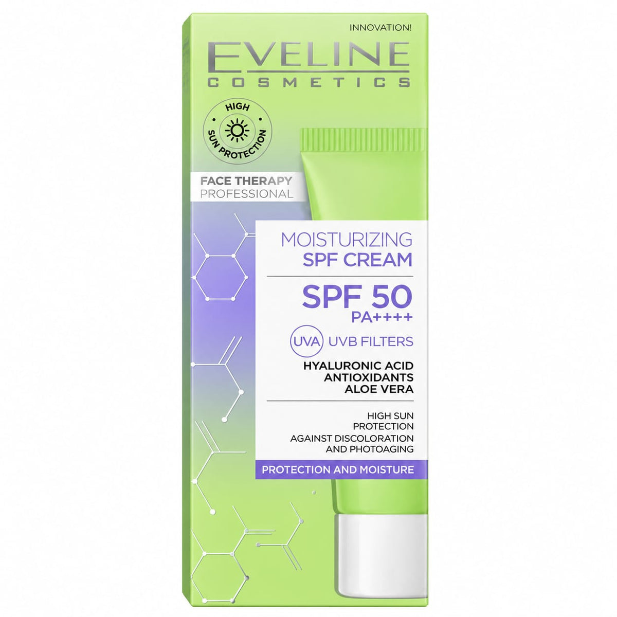 Cremă hidratantă cu protecție solară Eveline SPF 50 PA++++