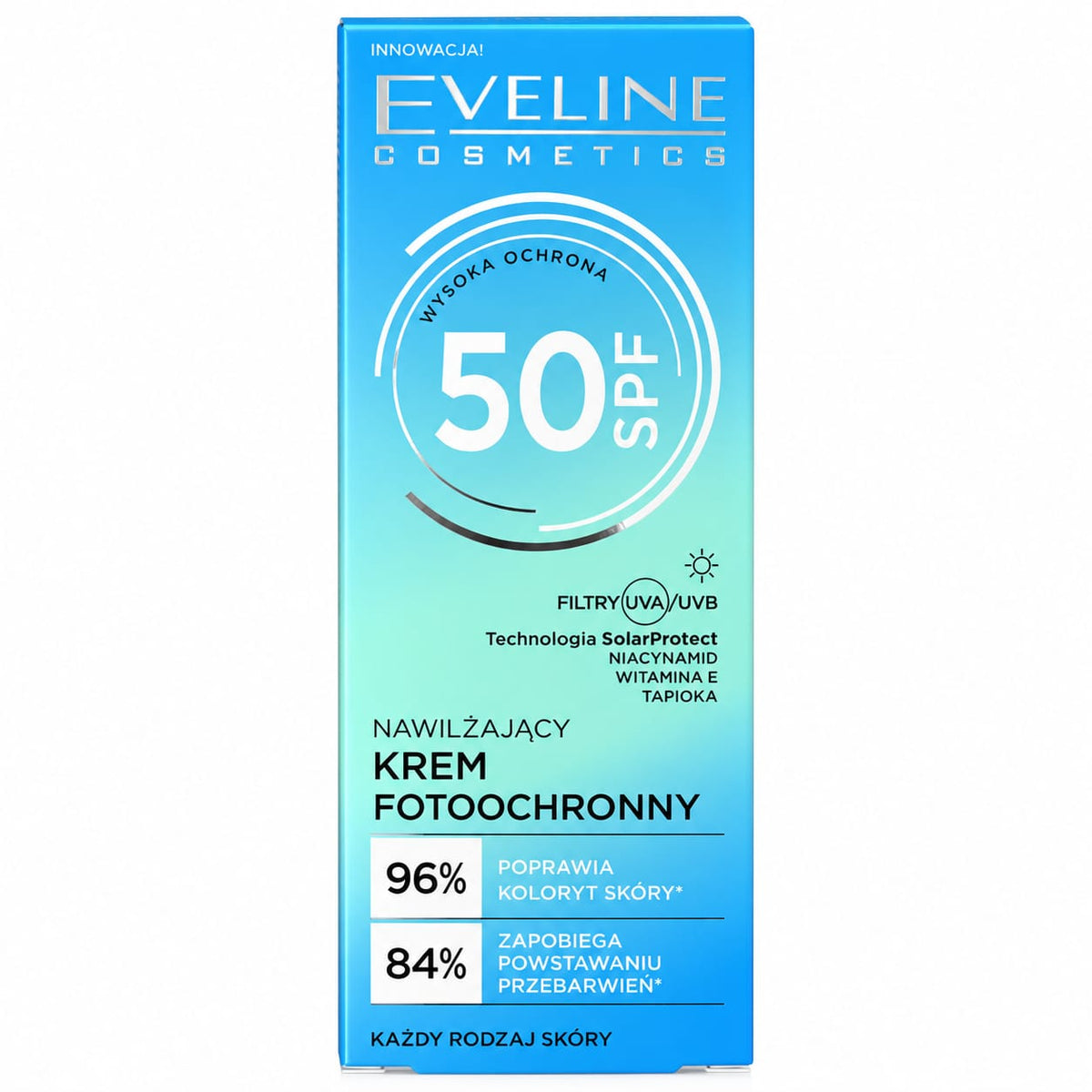 Cremă hidratantă cu protecție solară Eveline SPF 50,30 ml