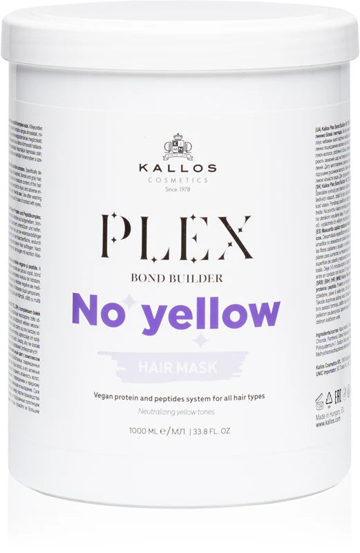 Mască de păr Kallos Plex No Yellow,1000 ml