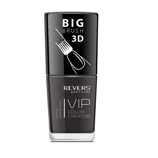 Lac de unghii VIP 3D, N.004 - Negru, 12 ml, Revers Cosmetics