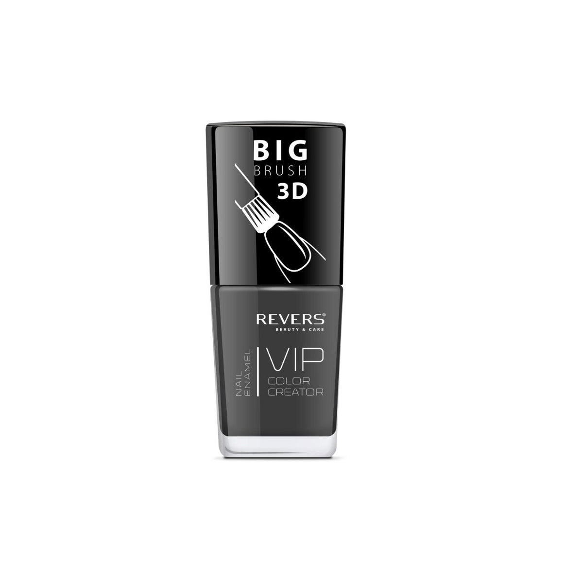 Lac de unghii VIP 3D, N.005 - Gri, 12 ml, Revers Cosmetics