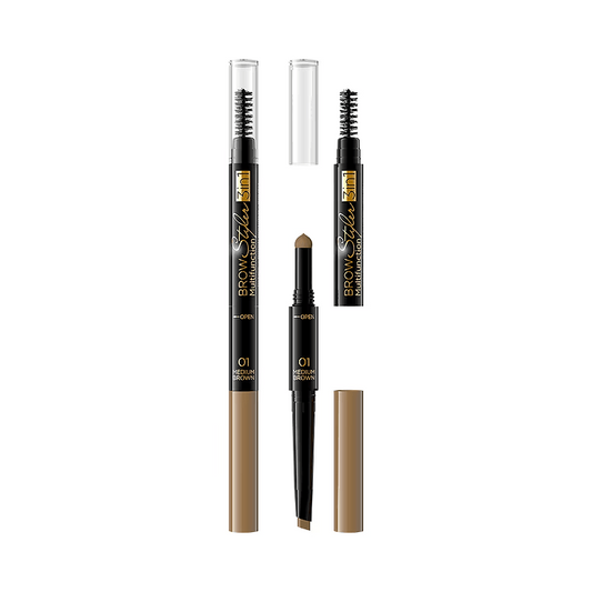 Creion de sprâncene 3în1 Brow Styler, 1.2 gr, Eveline Cosmetics