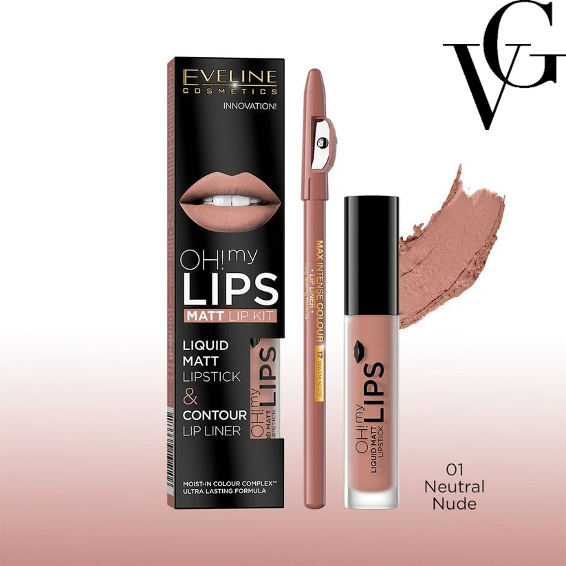 Set OH! MY LIPS Matt Lip Kit, 4,5ml, Eveline Cosmetics