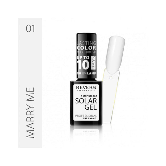 Lac de unghii Solar Gel, N.01 - Marry me, 12 ml, Revers Cosmetics