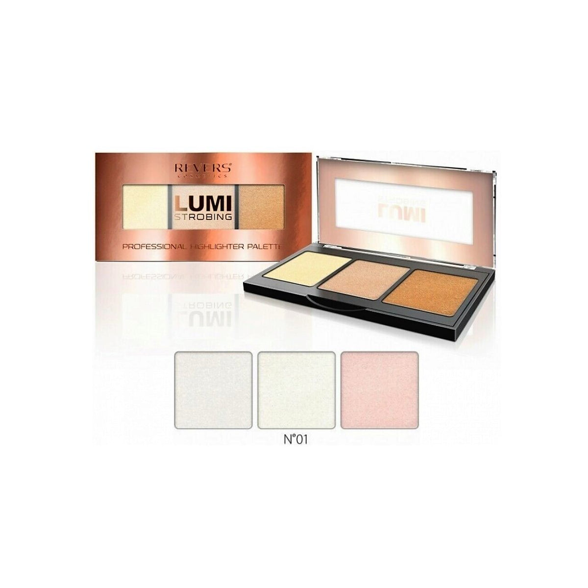 Paletă iluminator Lumi Strobing 01, 12.5 gr, Revers Cosmetics