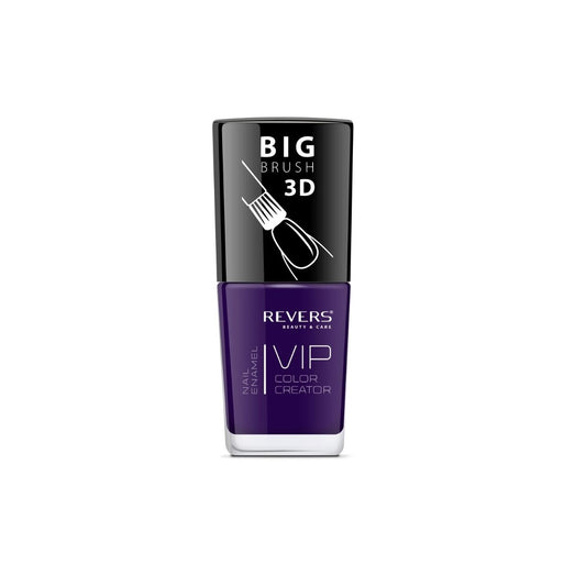 Lac de unghii VIP 3D, N.023 - Mov închis, 12 ml, Revers Cosmetics