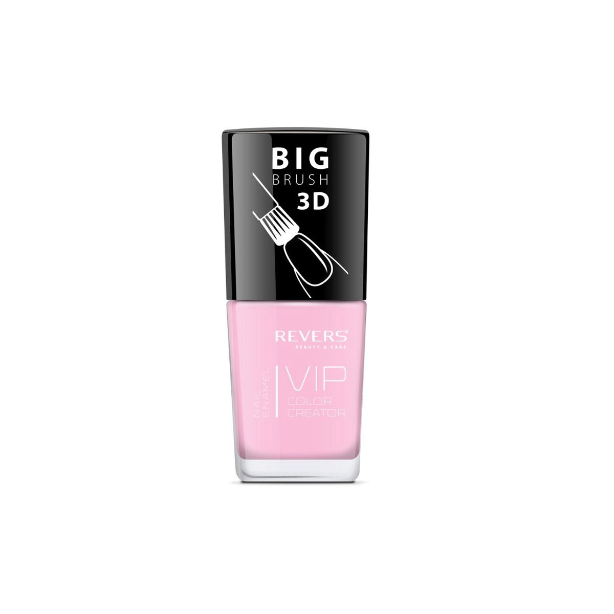 Lac de unghii VIP 3D, N.025 - Roz nude, 12 ml, Revers Cosmetics