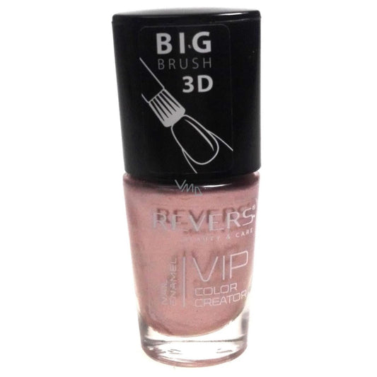 Lac de unghii VIP 3D, N.029 - Maro sidefat, 12 ml, Revers Cosmetics