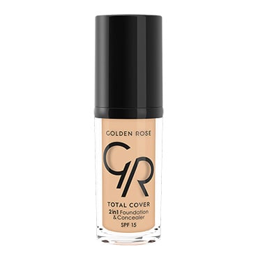 Fond de ten Total Cover 2în1 SPF15, N.02, 30 ml, Golden Rose