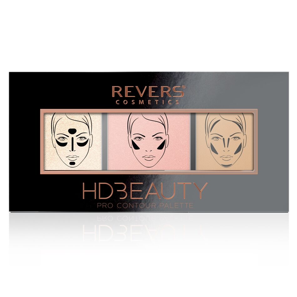 Kit contur Pro Contour HD Beauty 02, 12 gr, Revers Cosmetics