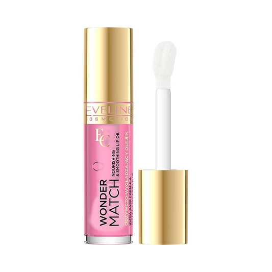Ulei de buze colorat Wonder Match, N.02 Delicate Rose, 5 ml, Eveline Cosmetics