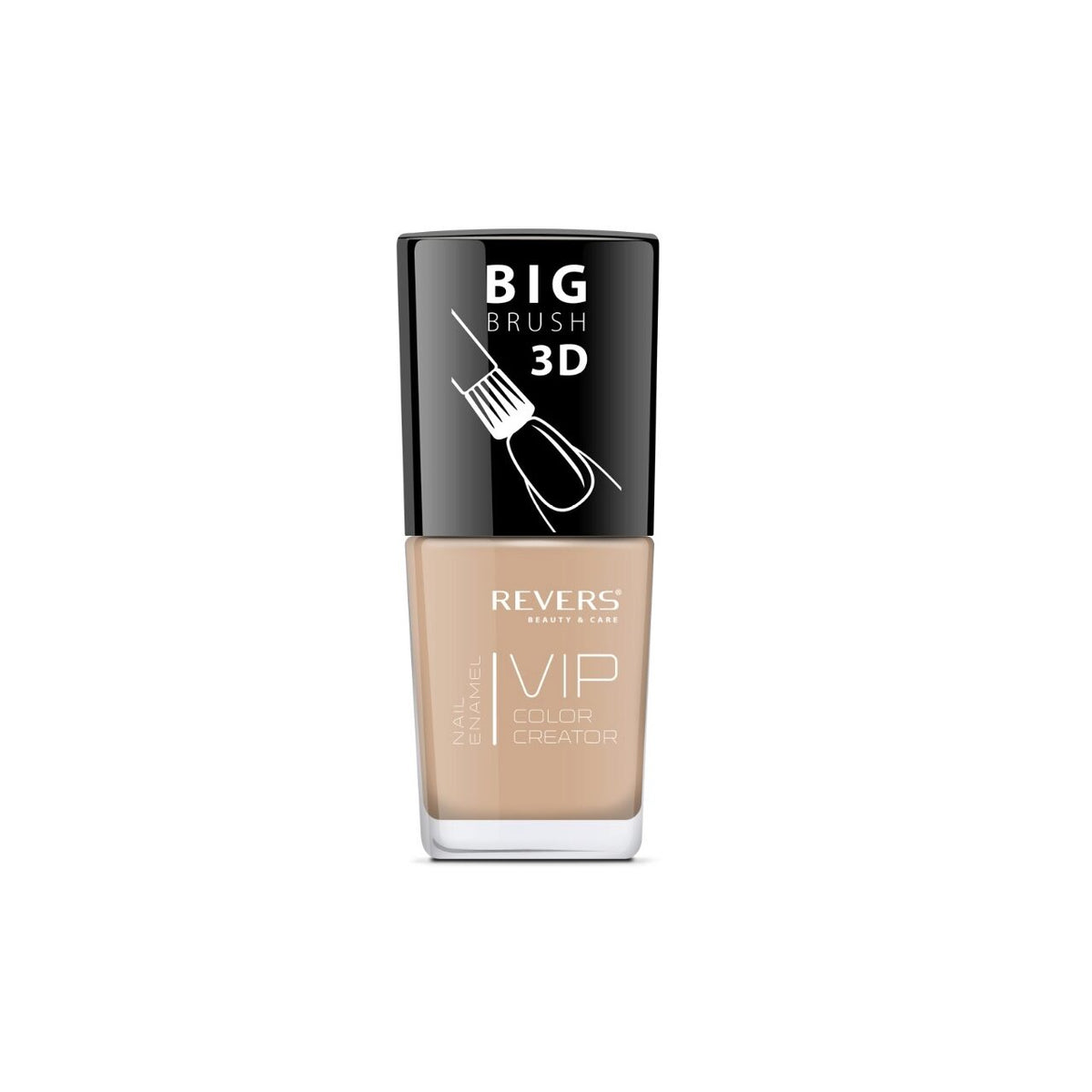 Lac de unghii VIP 3D, N.031 - Crem nude, 12 ml, Revers Cosmetics
