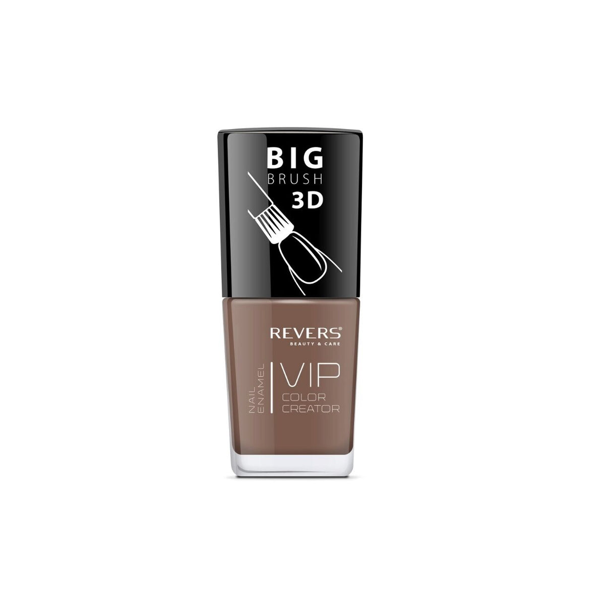 Lac de unghii VIP 3D, N.032 - Maro, 12 ml, Revers Cosmetics