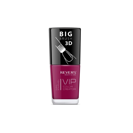 Lac de unghii VIP 3D, N.034 - Roșu închis, 12 ml, Revers Cosmetics