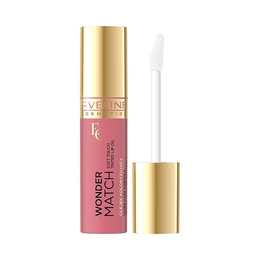 Ulei de buze colorat Wonder Match, N.03 Strawberry Ice Cream, 5 ml, Eveline Cosmetics
