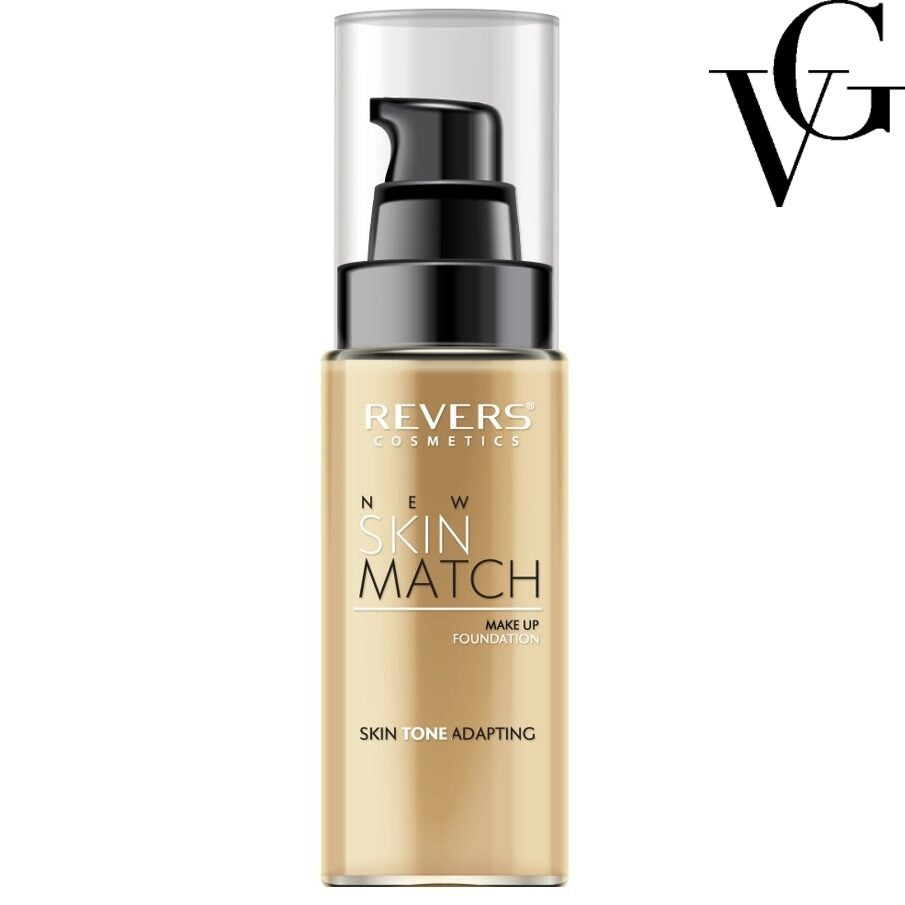 Fond de ten matifiant New Skin Match 03, 30 ml, Revers Cosmetics
