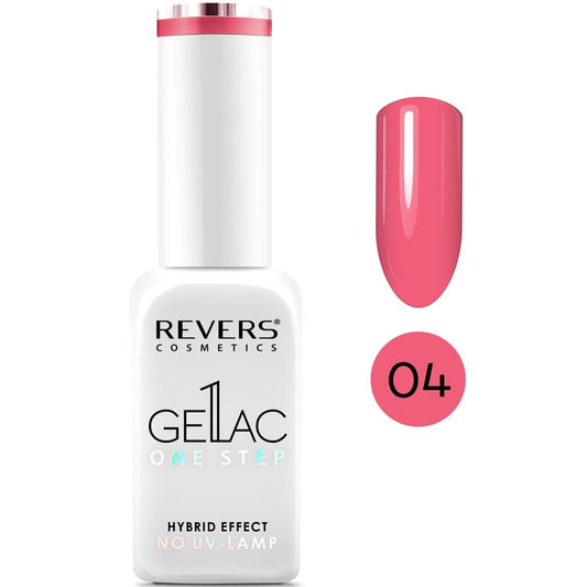 Lac de unghii Gellac 1 Step, N.04 Corai, 10 ml, Revers Cosmetics