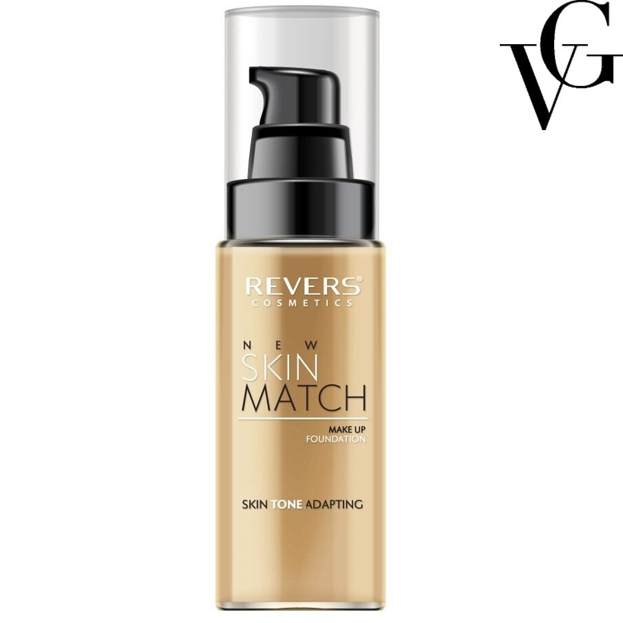 Fond de ten matifiant New Skin Match 04, 30 ml, Revers Cosmetics