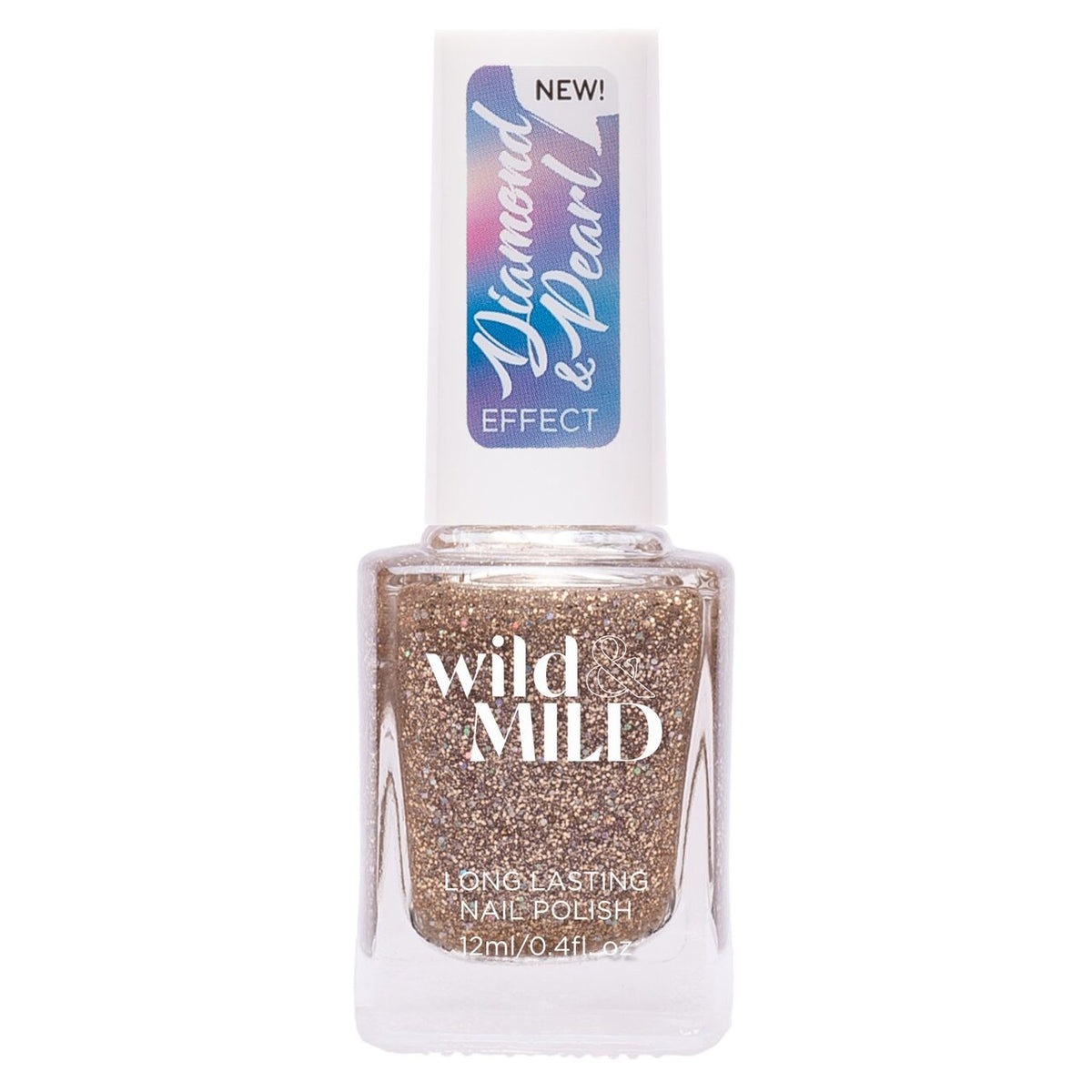 Lac de unghii Wild & Mild Diamond & Pearl Effect, N.04 - Brilliant Inside, 12 ml, Wild & Mild