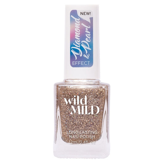 Lac de unghii Wild & Mild Diamond & Pearl Effect, N.04 - Brilliant Inside, 12 ml, Wild & Mild