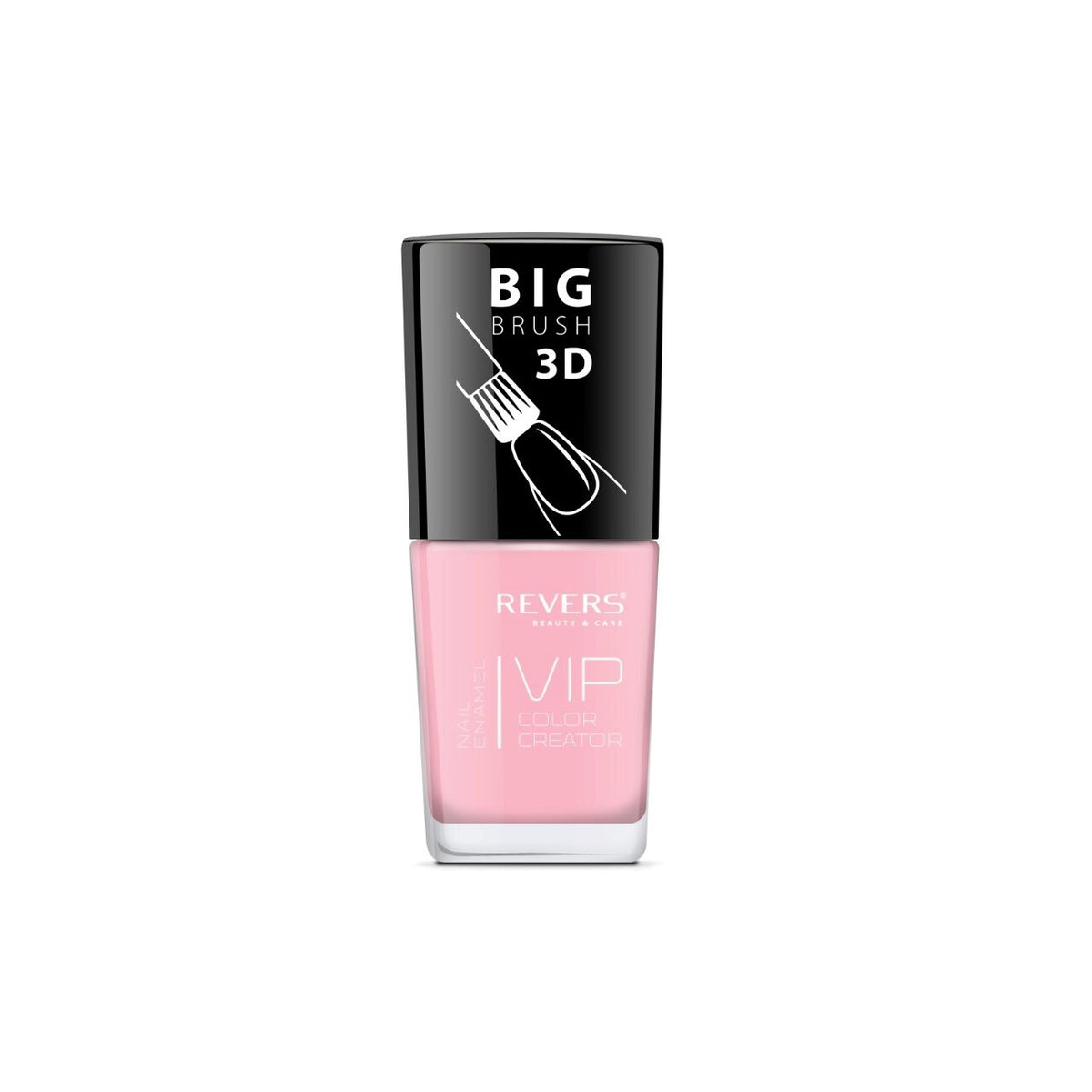 Lac de unghii VIP 3D, N.064 - Roz nude, 12 ml, Revers Cosmetics