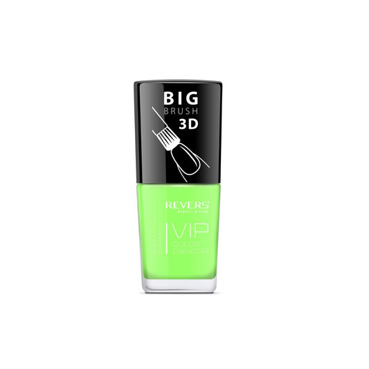 Lac de unghii VIP 3D, N.074 - Verde neon, 12 ml, Revers Cosmetics