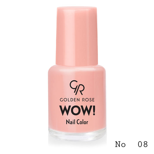 Lac de unghii WOW! Nail Color, 08, 6 ml, Golden Rose