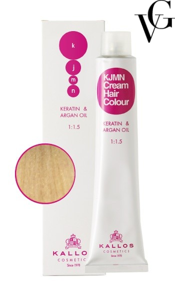 Vopsea de păr profesională 10.0, Blond platinat, 100 ml, Kallos