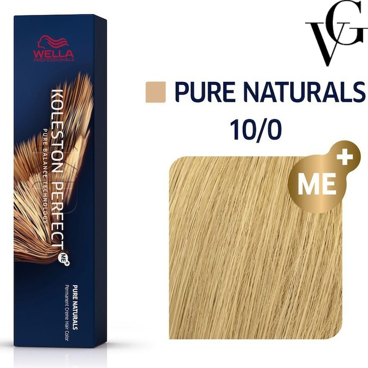 Vopsea de păr Koleston Perfect Me+ 10/0, Blond luminos deschis natural, 60 ml, Wella Professionals