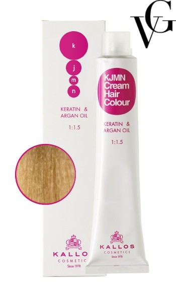 Vopsea de păr profesională 10.31, Blond platinat cu nuanță de aur cenușiu, 100 ml, Kallos