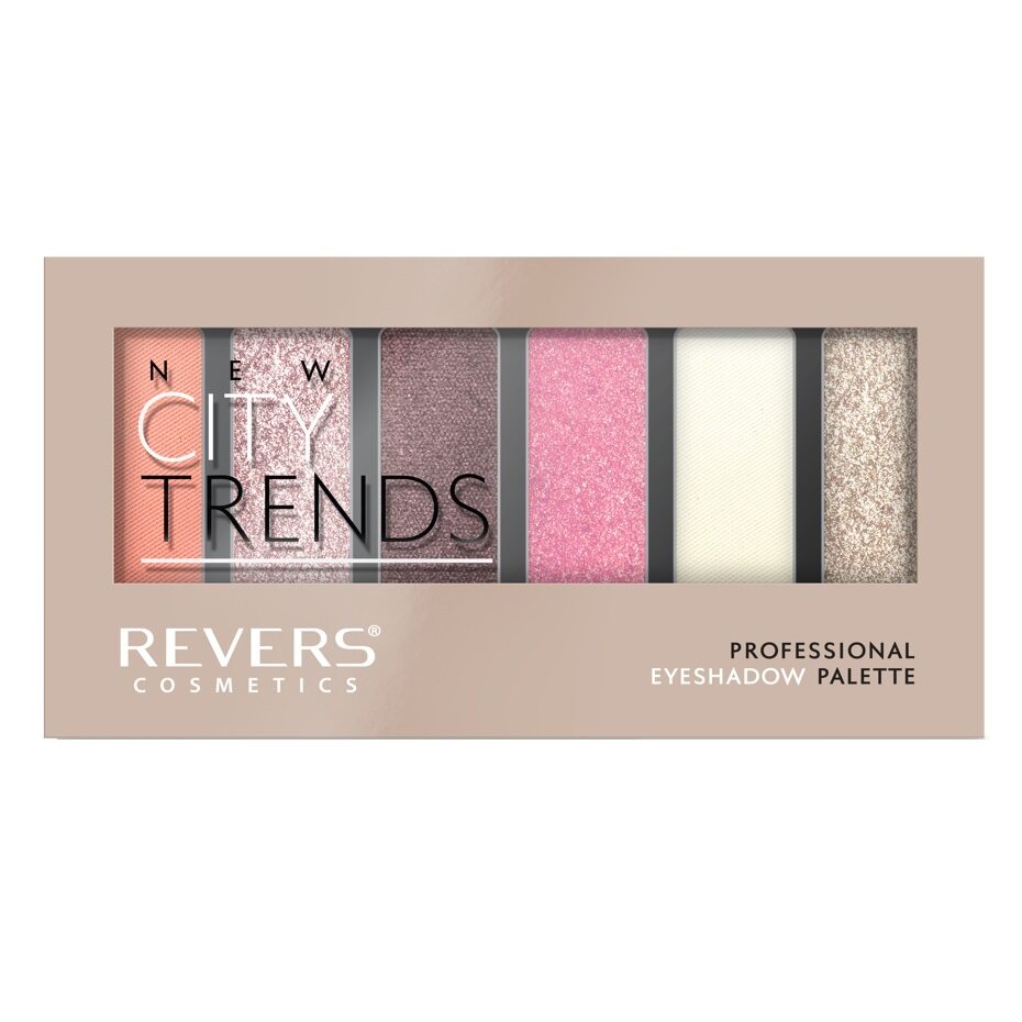 Paletă fard ochi 6 nuanțe New City Trends N.11, 9 gr, Revers Cosmetics