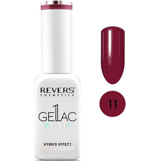 Lac de unghii Gellac 1 Step, N.11 Grena, 10 ml, Revers Cosmetics