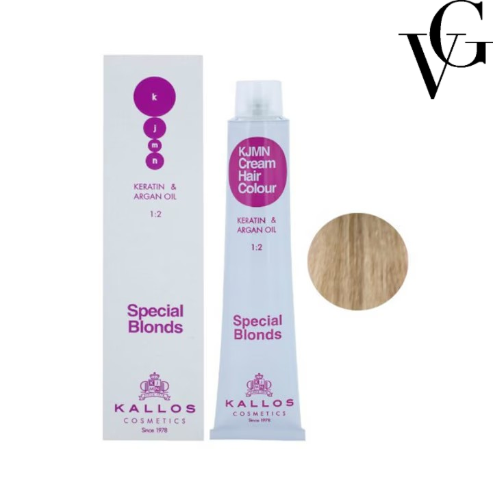 Vopsea de păr profesională 12.20, Blond ultra special cu nuanță de violet, 100 ml, Kallos