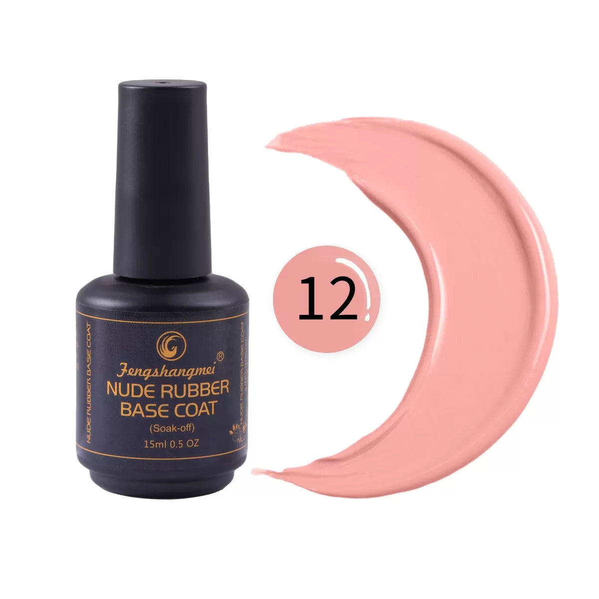 Nude Rubber Base Coat N.12, 15 ml, Fengshangmei