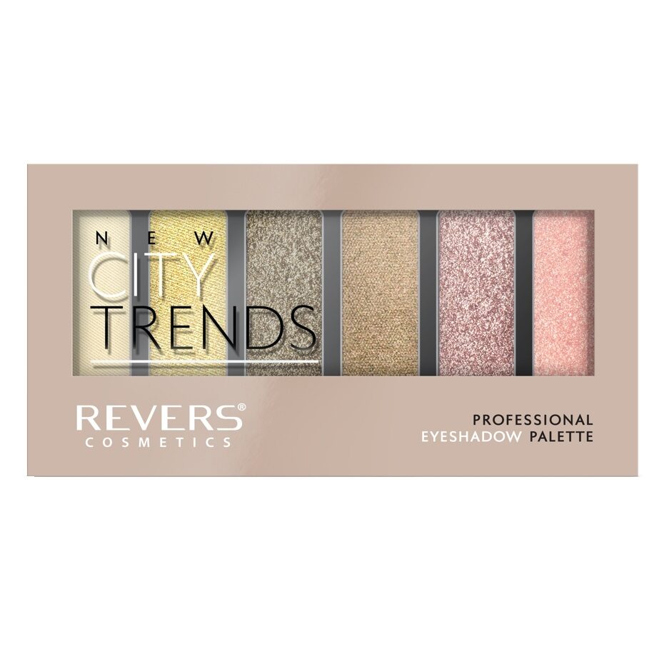 Paletă fard ochi 6 nuanțe New City Trends N.13, 9 gr, Revers Cosmetics