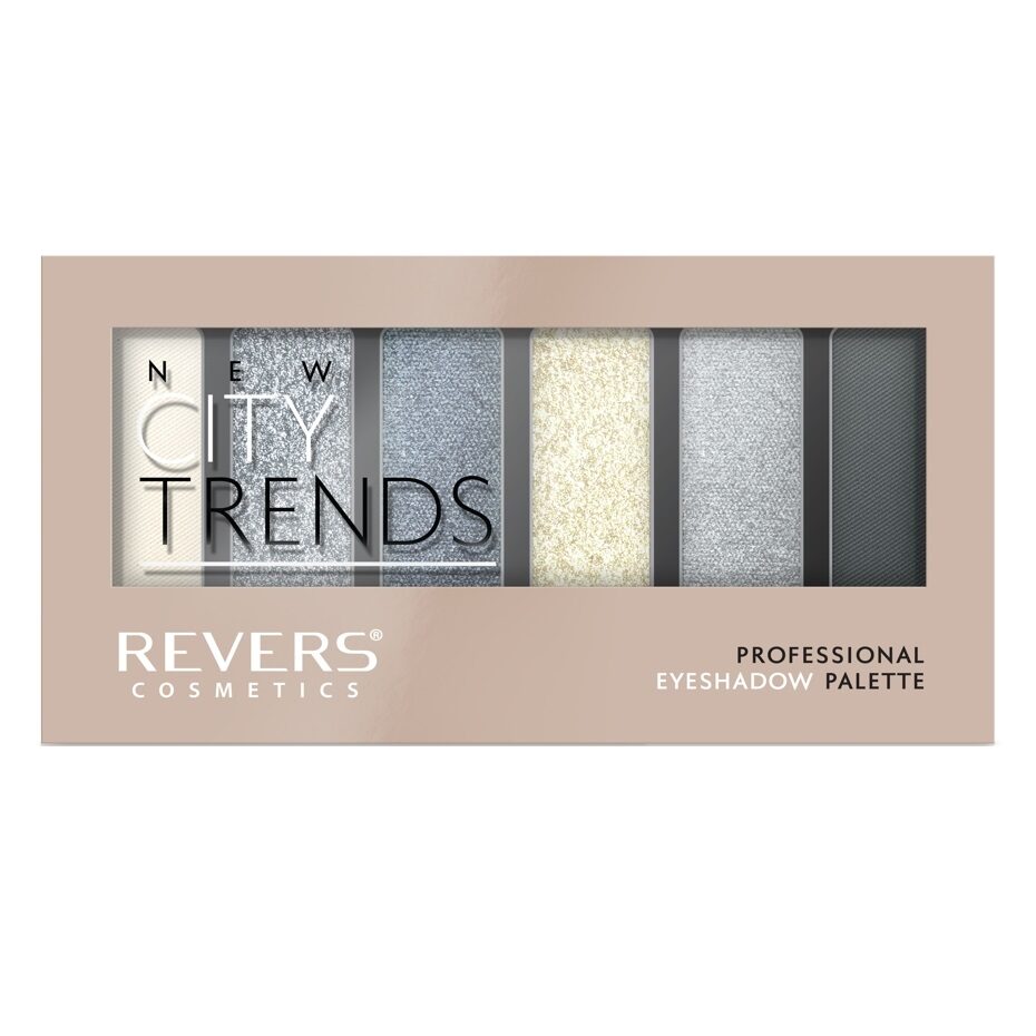 Paletă fard ochi 6 nuanțe New City Trends N.14, 9 gr, Revers Cosmetics