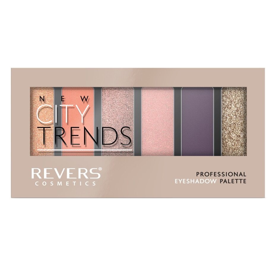 Paletă fard ochi 6 nuanțe New City Trends N.15, 9 gr, Revers Cosmetics