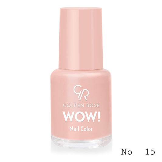 Lac de unghii WOW! Nail Color, 15, 6 ml, Golden Rose