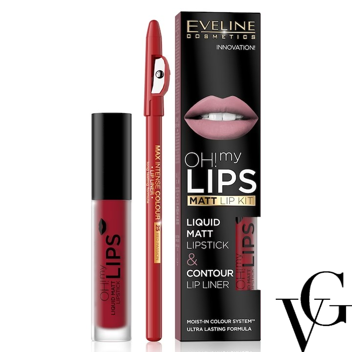 Set OH! MY LIPS Matt Lip Kit, 4,5ml, Eveline Cosmetics