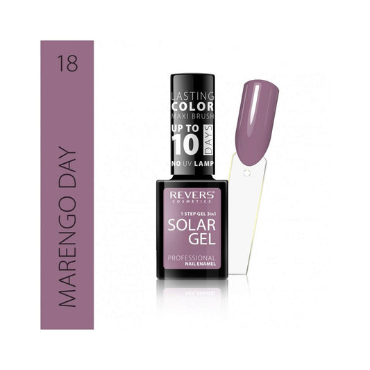 Lac de unghii Solar Gel, N.18 - Marengo day, 12 ml, Revers Cosmetics