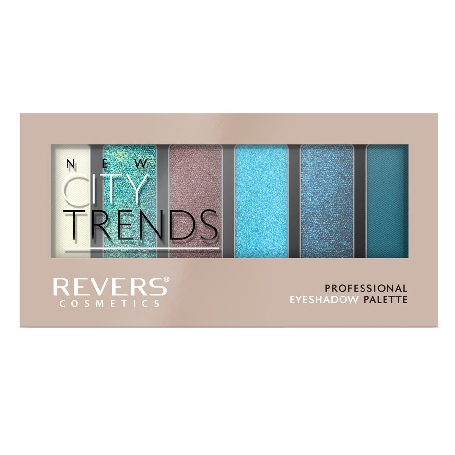 Paletă fard ochi 6 nuanțe New City Trends N.18, 9 gr, Revers Cosmetics
