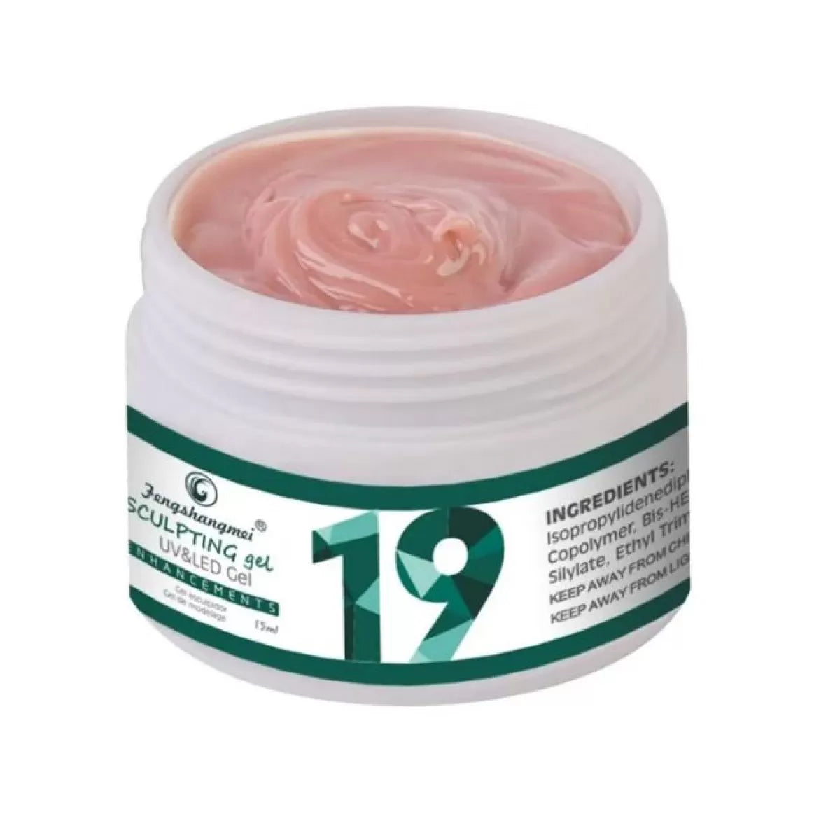 Gel de construcție unghii UV 19, 15 ml, Fengshangmei