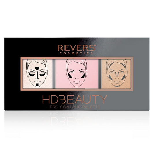 Kit contur Pro Contour HD Beauty 01, 12 gr, Revers Cosmetics