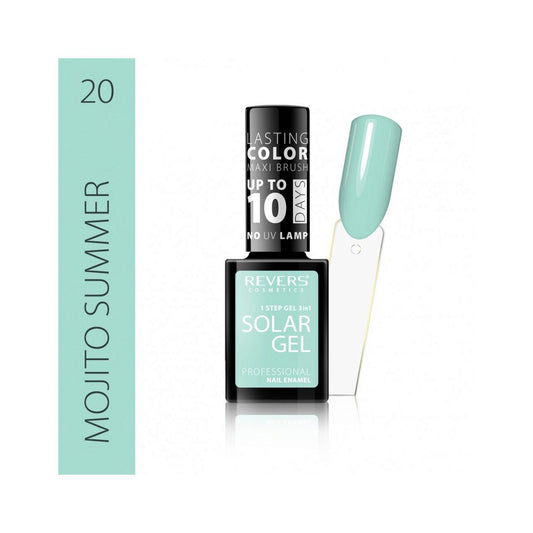 Lac de unghii Solar Gel, N.20 - Mojito summer, 12 ml, Revers Cosmetics