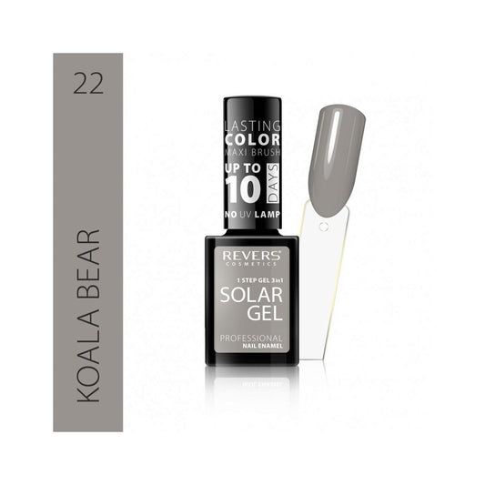 Lac de unghii Solar Gel, N.22 -  Koala bear, 12 ml, Revers Cosmetics