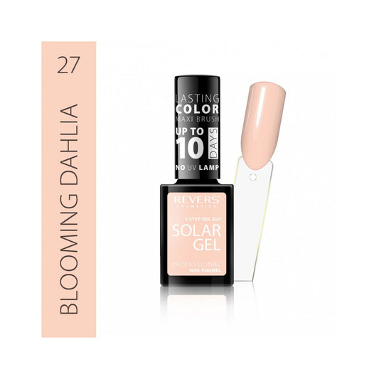Lac de unghii Solar Gel, N.27 - Blooming dahlia, 12 ml, Revers Cosmetics