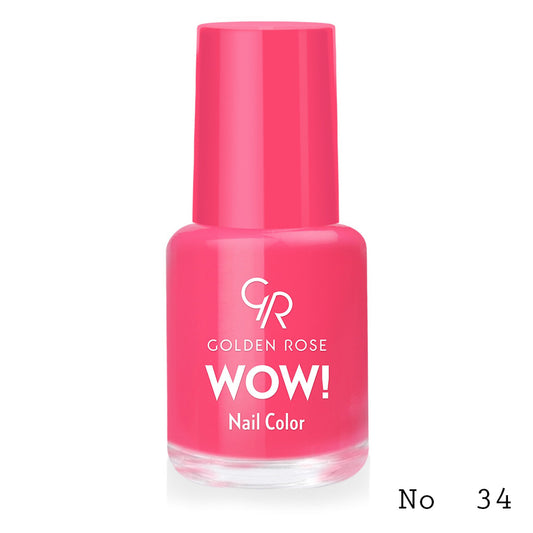 Lac de unghii WOW! Nail Color, 34, 6 ml, Golden Rose